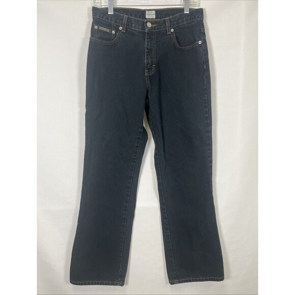 Calvin Klein Jeans Boot Cut Women’s 8 Black Overdye Cotton Denim Classic - Picture 1 of 8